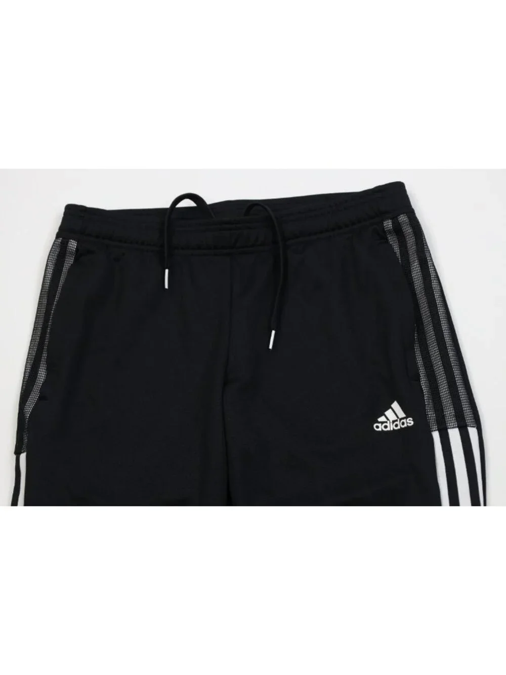 Vintage Y2K Adidas Mens Small Striped Tapered Leg Running Soccer Warm Up Pants